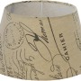Eglo Lampenschirm Vintage, weiß-braun, Ø 25cm, Textil mit Schriftmuster für individuelle Leuchten.