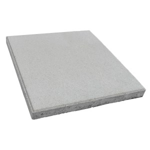 Diephaus Gehwegplatte, Zementgrau, 40x40 cm, mit Fase. Betonplatte für Terrasse und Garten.