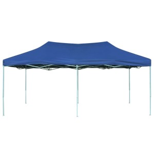 Blaues vidaXL Faltzelt Pop-Up 3x6 m für Garten & Outdoor-Events.