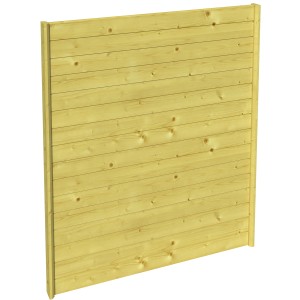 Skan Holz Seitenwand aus Profilschalung, 141x200 cm, grün imprägniert für Carport.