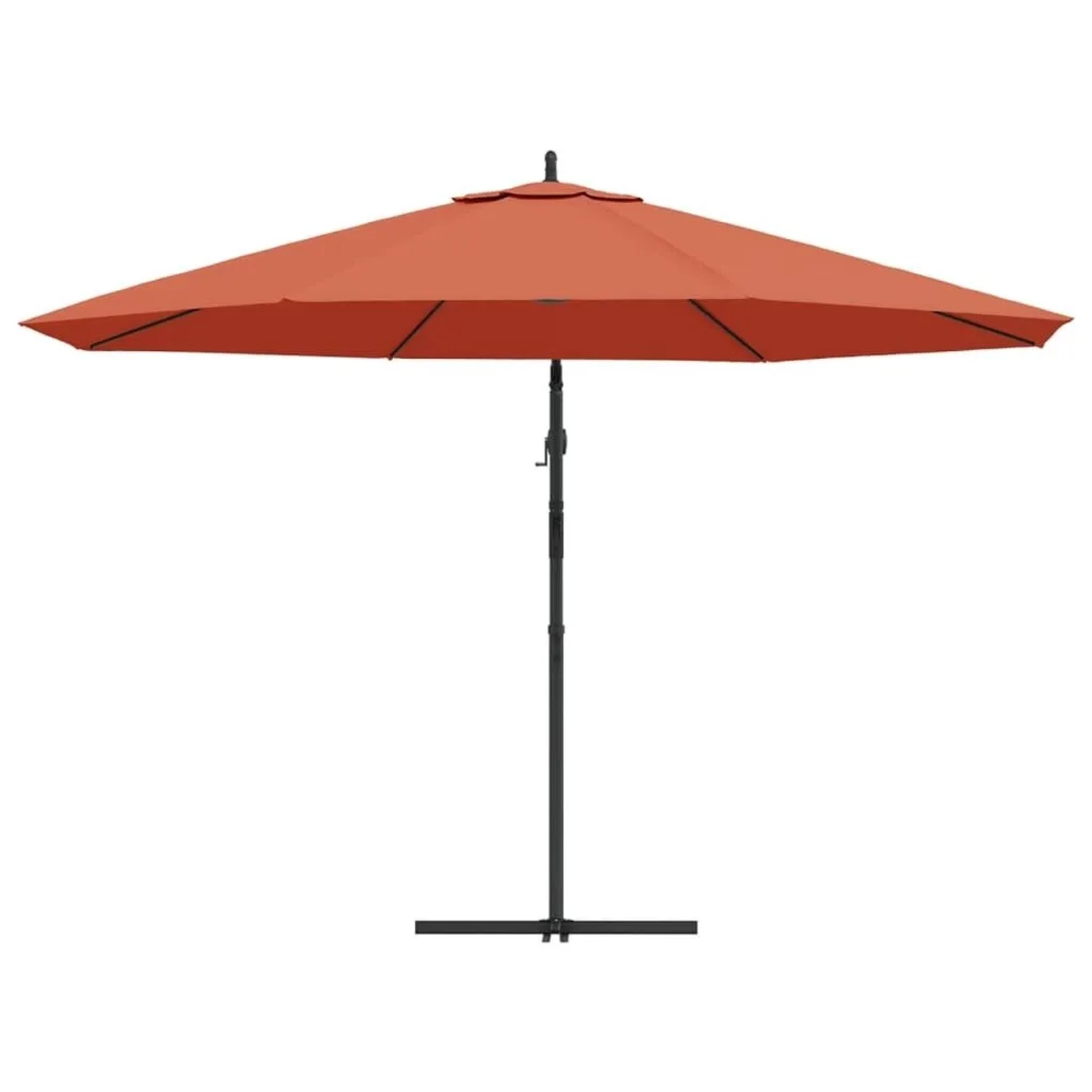 vidaXL Ampelschirm, 350 cm, Terrakotta, mit Kurbelmechanismus für Garten und Terrasse.
