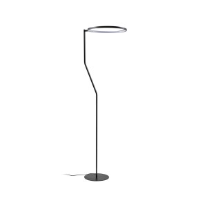 Lindby LED Stehlampe Rayon 10031159 Modern in Schwarz aus Metall 1-flammig Wohnzimmerleuchte