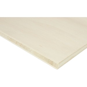 Tischlerplatte Pappel, 260x207x1,6 cm, helle Holzplatte für Möbelbau und Regalböden.