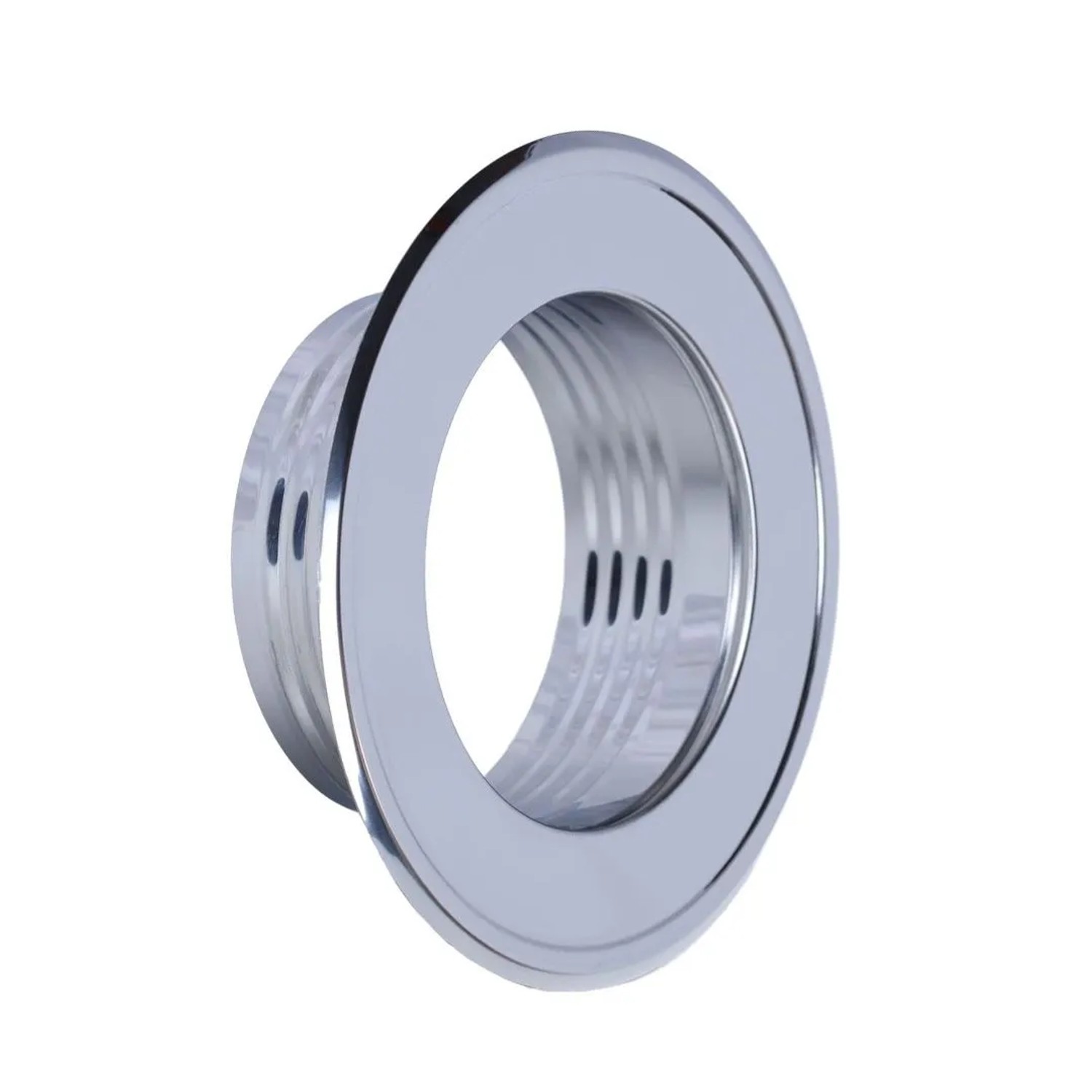 Subtiel Edelstahl Wandrosette für Lüftungsrohr Ø 125 mm