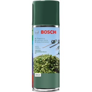 Bosch Pflege-Spray für Gartengeräte, 250ml, zur Reinigung und Pflege von Rasenmähern und Heckenscheren.