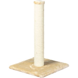Beiger Jollypaw Kratzstamm Jaskitty, 62 cm hoch, mit Sisal umwickelt und Plüschsockel.