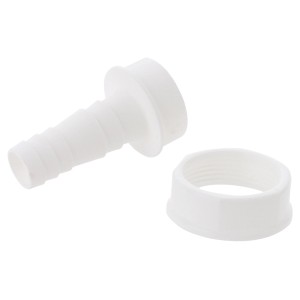 Weißer Kirchhoff Geräteanschluss für Waschgeräte-Siphon, 44,9 mm (1 1/2IG) x 3/4.