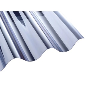 Glasklare T&J PVC-Lichtplatte Welle 5, ideal für lichtdurchlässige Kunststoffbedachung.