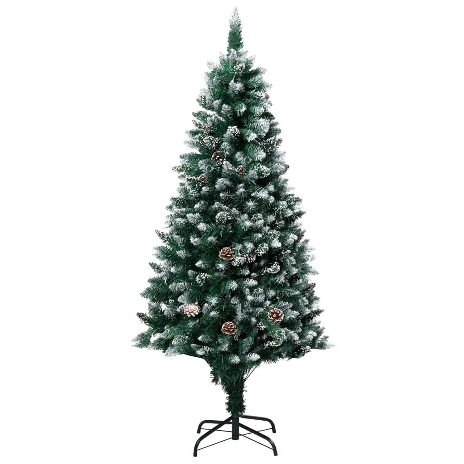 vidaXL Künstlicher Weihnachtsbaum mit LEDs & Kugeln & Zapfen 180 cm Modell 4