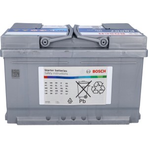 Bosch PowerLine SLI 72Ah Autobatterie, 12V Starterbatterie für PKW ohne Start-Stopp-System.