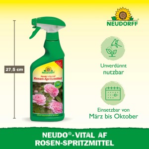 Neudorff Neudo-Vital AF Rosen-Spritzmittel, 500ml Flasche. Pflanzenstärkung für gesunde Rosen.