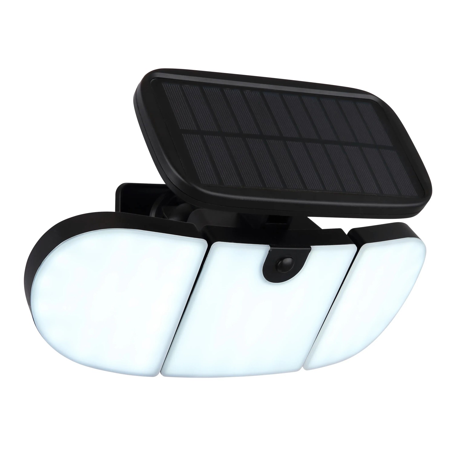 Globo Solarleuchte mit Sensor, schwarz matt, 19,1 cm. Außen-Dekoleuchte mit LED.