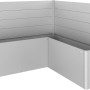 Biohort Sichtschutz Belvedere L-Form, 2 Stück, silber-metallic, als Zubehör für Hochbeete.