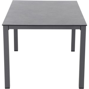 Rechteckiger, anthrazitfarbener Siena Garden Gartentisch Sola (166,5x94,2 cm) aus Stahl.
