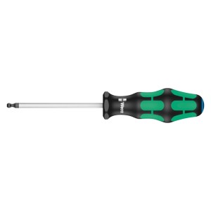 Wera Sechskant Kugelkopf Schraubendreher mit ergonomischem Kraftform Griff, schwarz-grün.