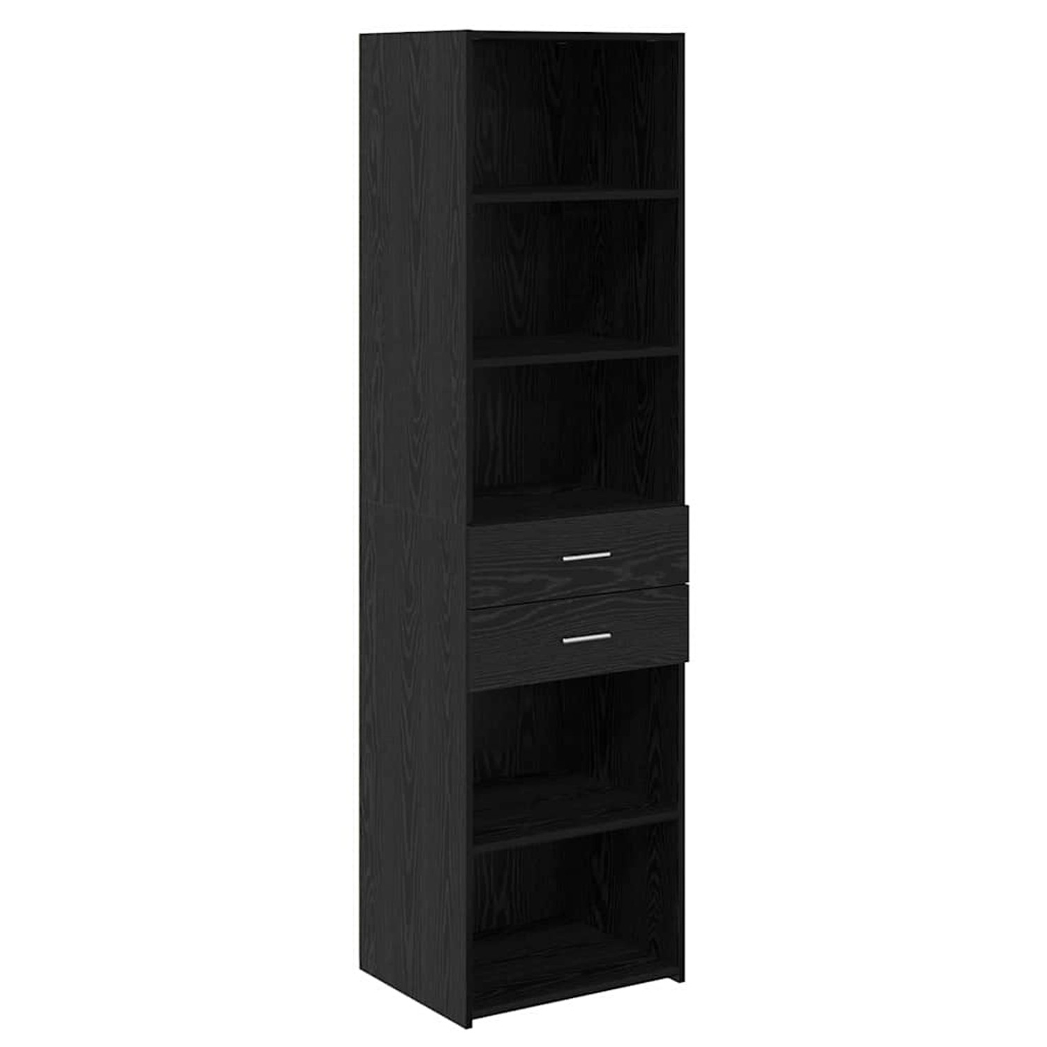Thumbnail - vidaXL Highboard Schwarz Eichen-Optik 50 x 42,5 x 185 cm Holzwerkstoff 3402643