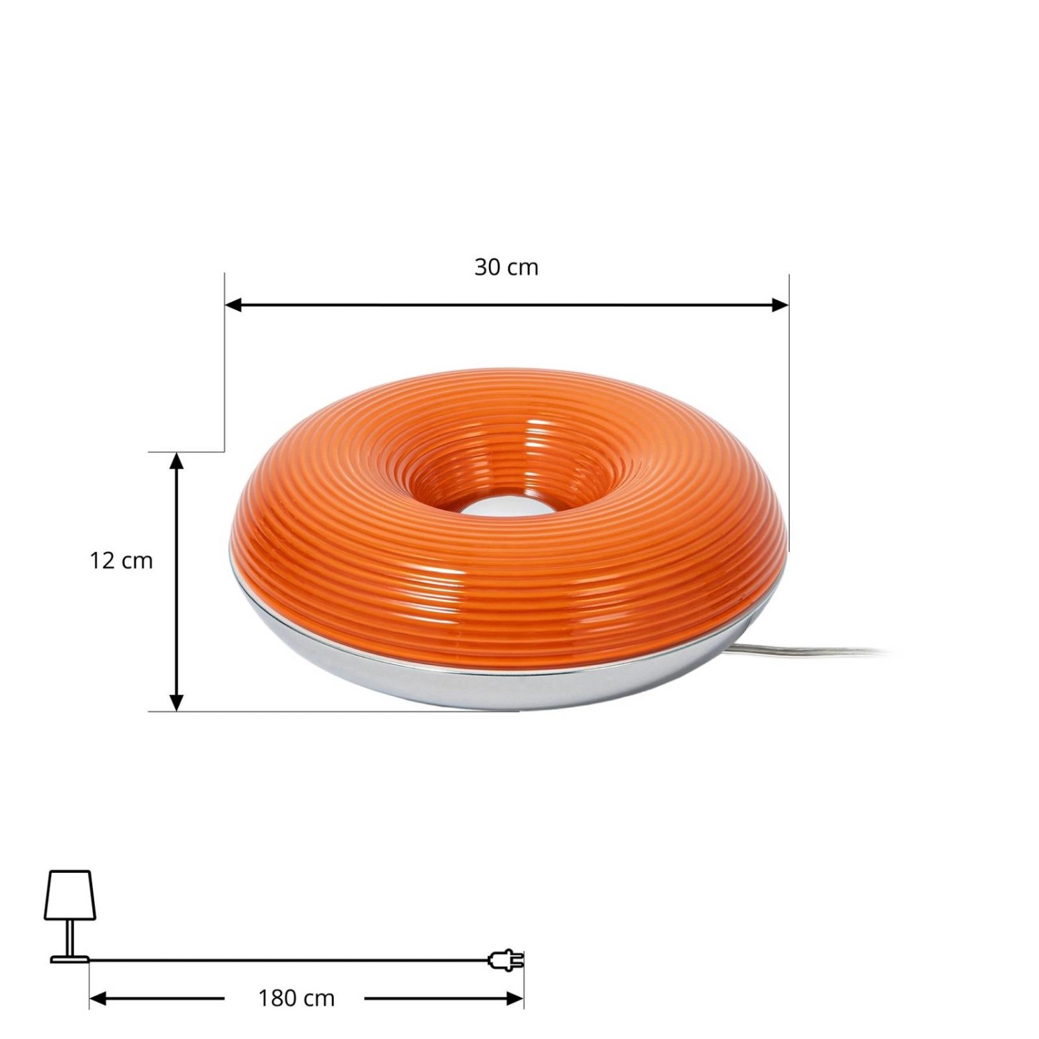 Lindby LED Tischlampe Fjora 10044033 Dimmbar Design Modern in Gelb aus Glas 1-flammig Wohnzimmerleuchte_5