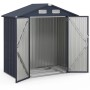 Costway Gerätehaus Metall Geräteschuppen 193 x 108 x 196 cm Dunkelgrau