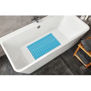 Türkise Kleine Wolke Wanneneinlage Ivy in Badewanne, 39x69 cm, rutschfest.