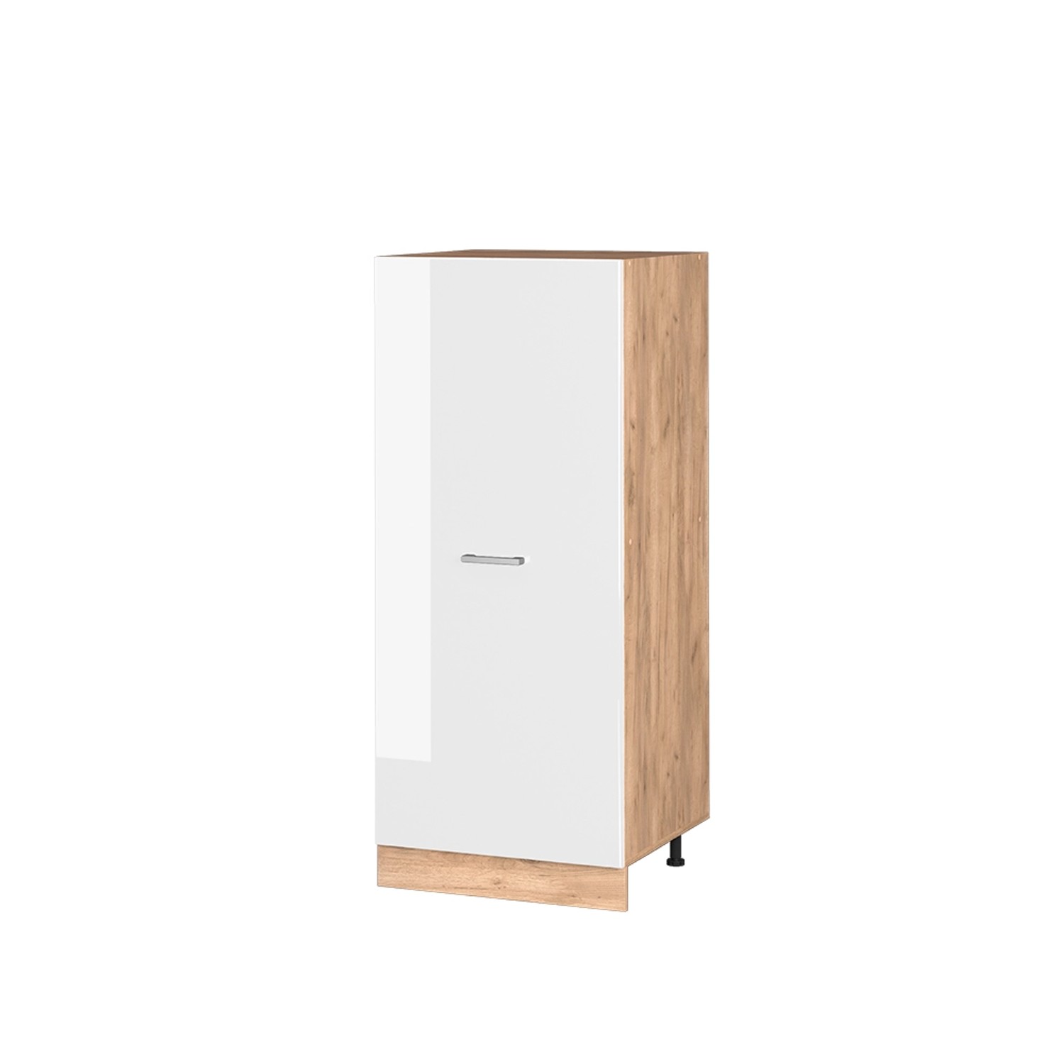 Thumbnail - Vicco Hochschrank R-Line Küchenkommode Weiß Hochglanz/Goldkraft Eiche 60 cm