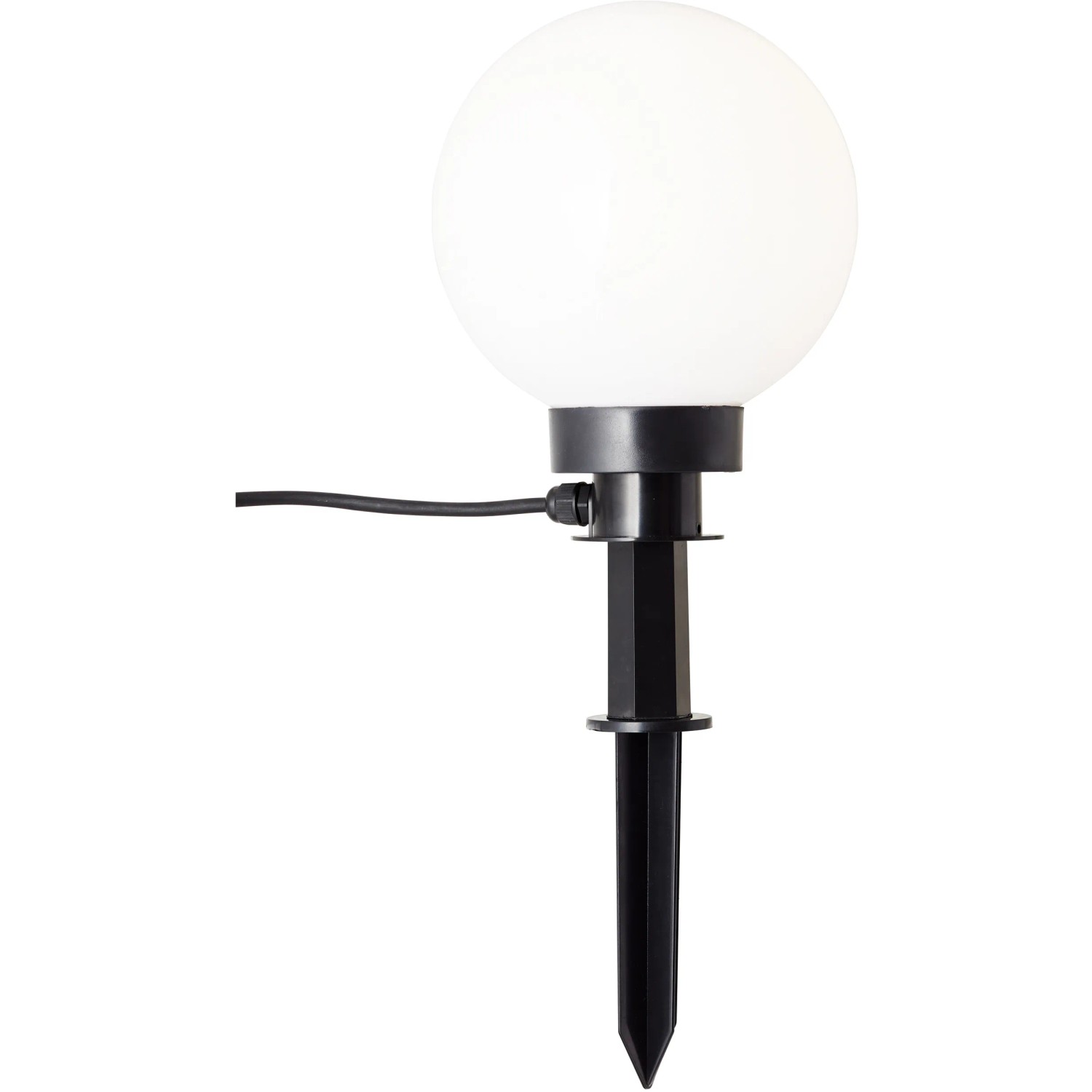 Weiße LED-Gartenleuchte Thore mit Erdspieß, 8W, für stimmungsvolle Außenbeleuchtung.