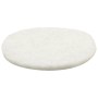 Weißes, rundes Wagner Softfilz-Pad, selbstklebend, Ø 20 mm, schützt empfindliche Oberflächen als Möbelgleiter.
