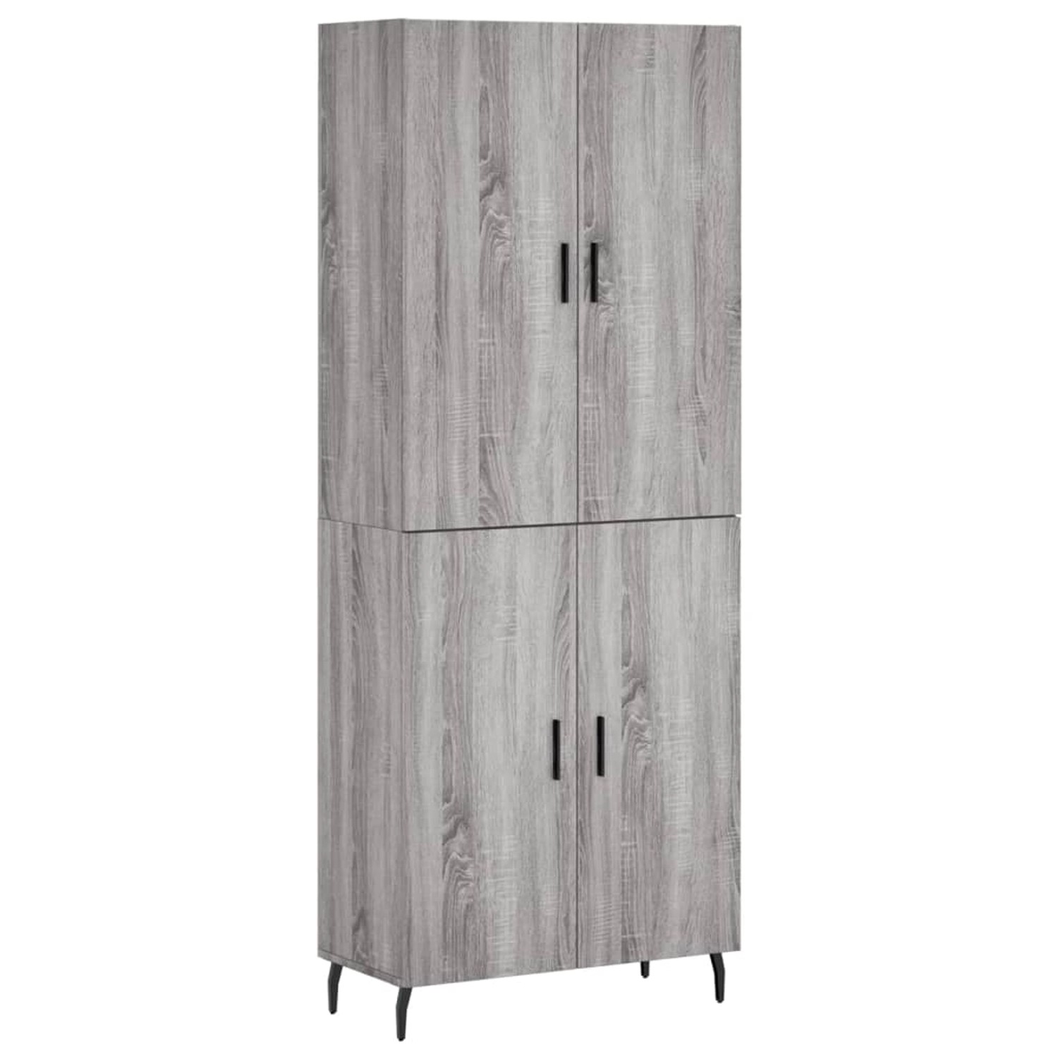 vidaXL Highboard Grau Sonoma 69,5x34x180 cm Holzwerkstoff 3195697 günstig online kaufen