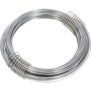 Verzinkter Eisendraht, Ø 1,2 mm, 22 m, ideal für Bastel- und Dekoarbeiten.