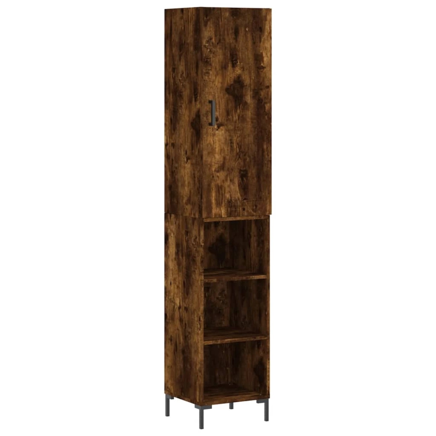 vidaXL Highboard Räuchereiche 34,5x34x180 cm Holzwerkstoff 3198982 günstig online kaufen