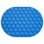 Hellblaue Evolution Solarplane Oval 640x366cm 300µm zur Pool Erwärmung.