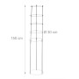 Relaxdays Rankhilfe 2er Set Eisen Schwarz Höhenverstellbar 150 cm 520 g_4