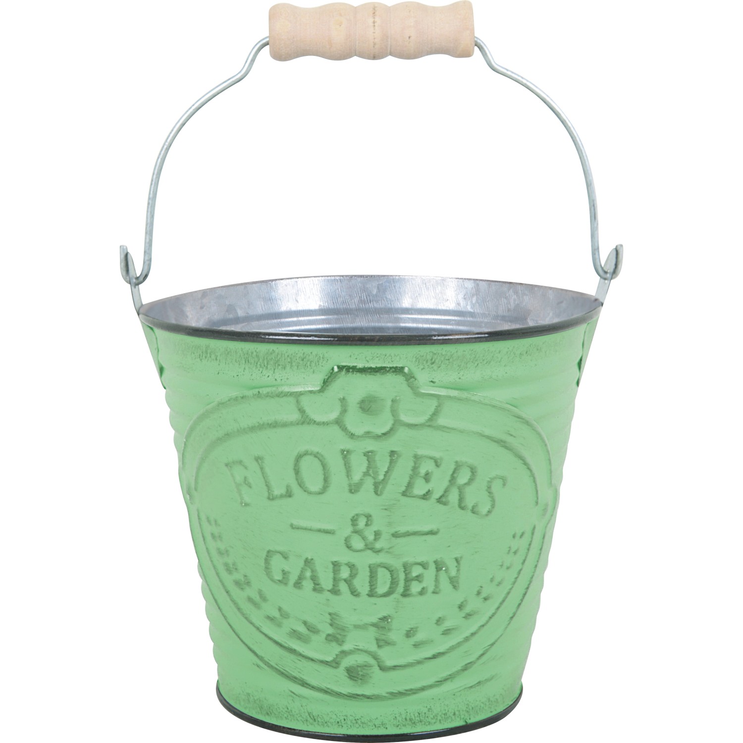 Übertopf Flowers & Garden Metall Grün Ø 11,5 cm x 10,5 cm