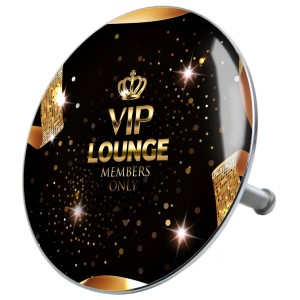 Sanilo Badewannenstöpsel VIP Lounge Design, verchromter Messingkopf, höhenverstellbar.