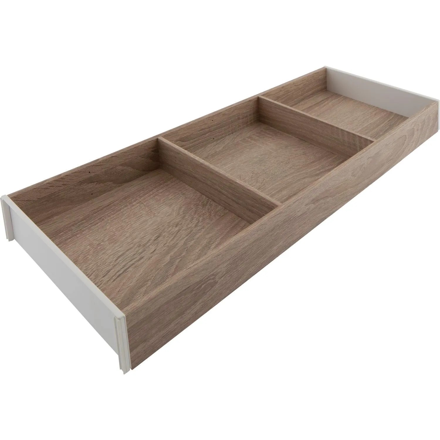 Blum Ambia-Line Schubladeneinsatz Nennlänge 600 mm B 200 mm Schubkastenrahmen Bardolino Eiche mit 2 Querteiler