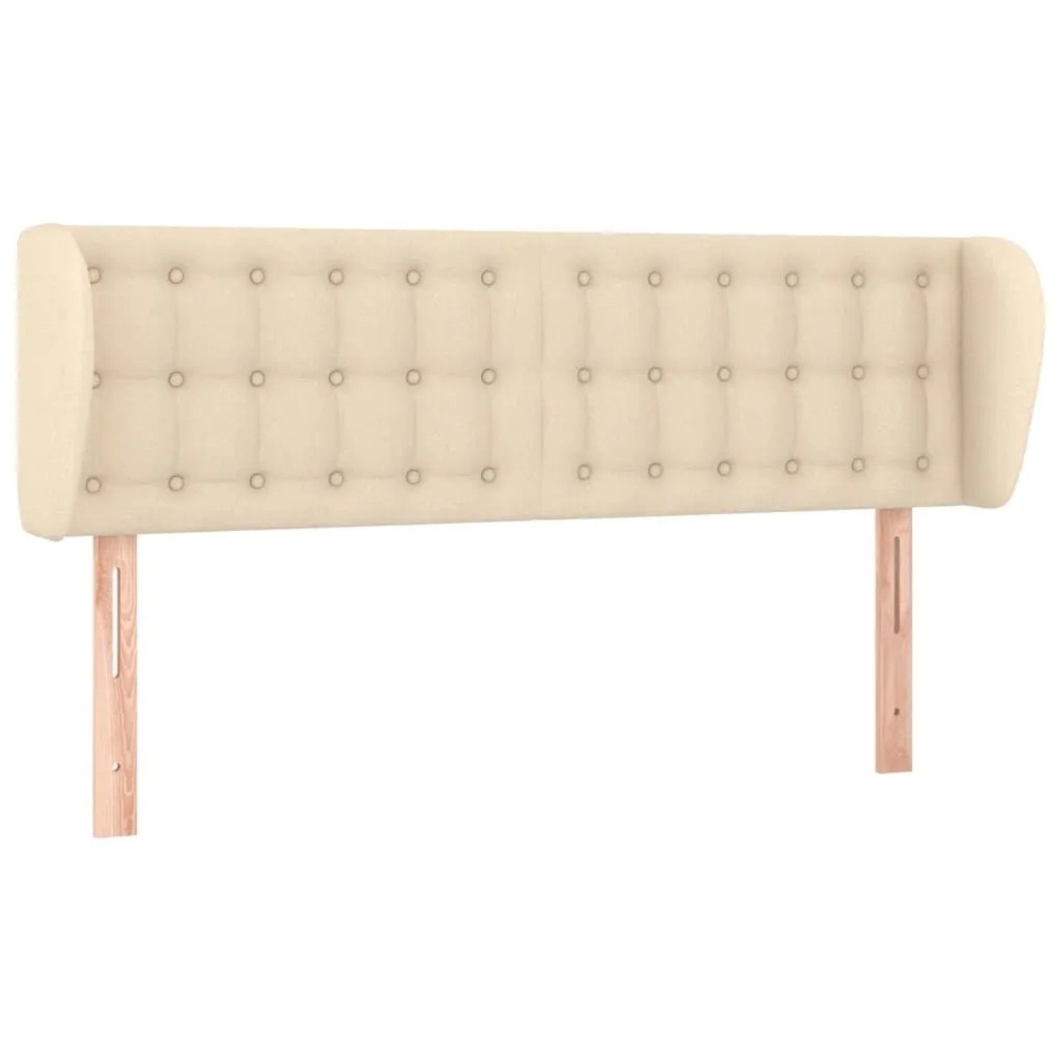 vidaXL Kopfteil mit Ohren Creme 147x23x78/88 cm Stoff 3117581