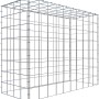 Gabiona Anbaukorb Typ 3, 80x100x40cm, Maschenweite 10x10cm, aus verzinktem Drahtgitter.