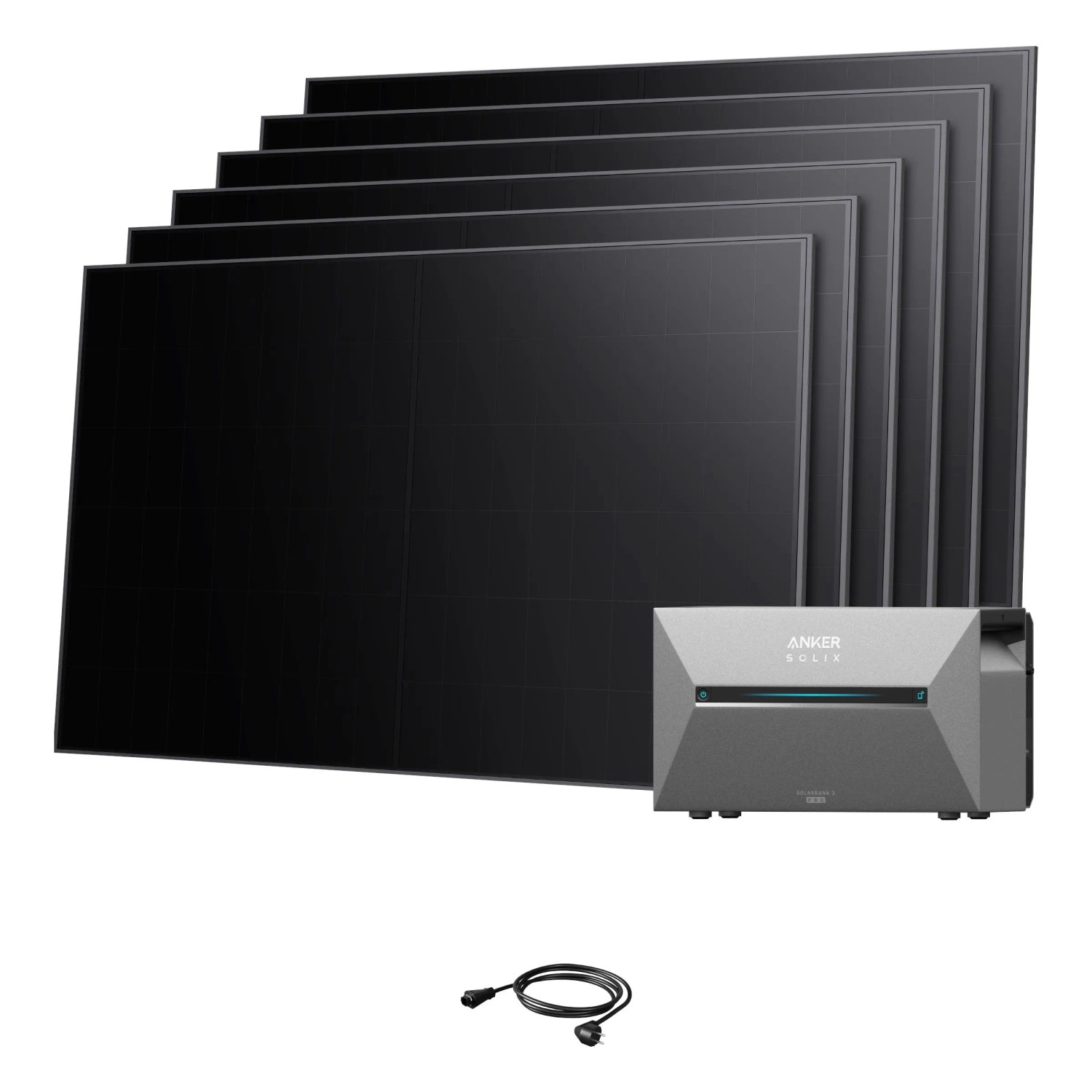 Anker SOLIX Balkonkraftwerk 6 x 480W BC Modulen Mit Solarbank 3 E2700 Ohne Smart Meter