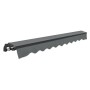 Graue Juskys Gelenkarmmarkise 300x250 cm für Balkon und Terrasse.
