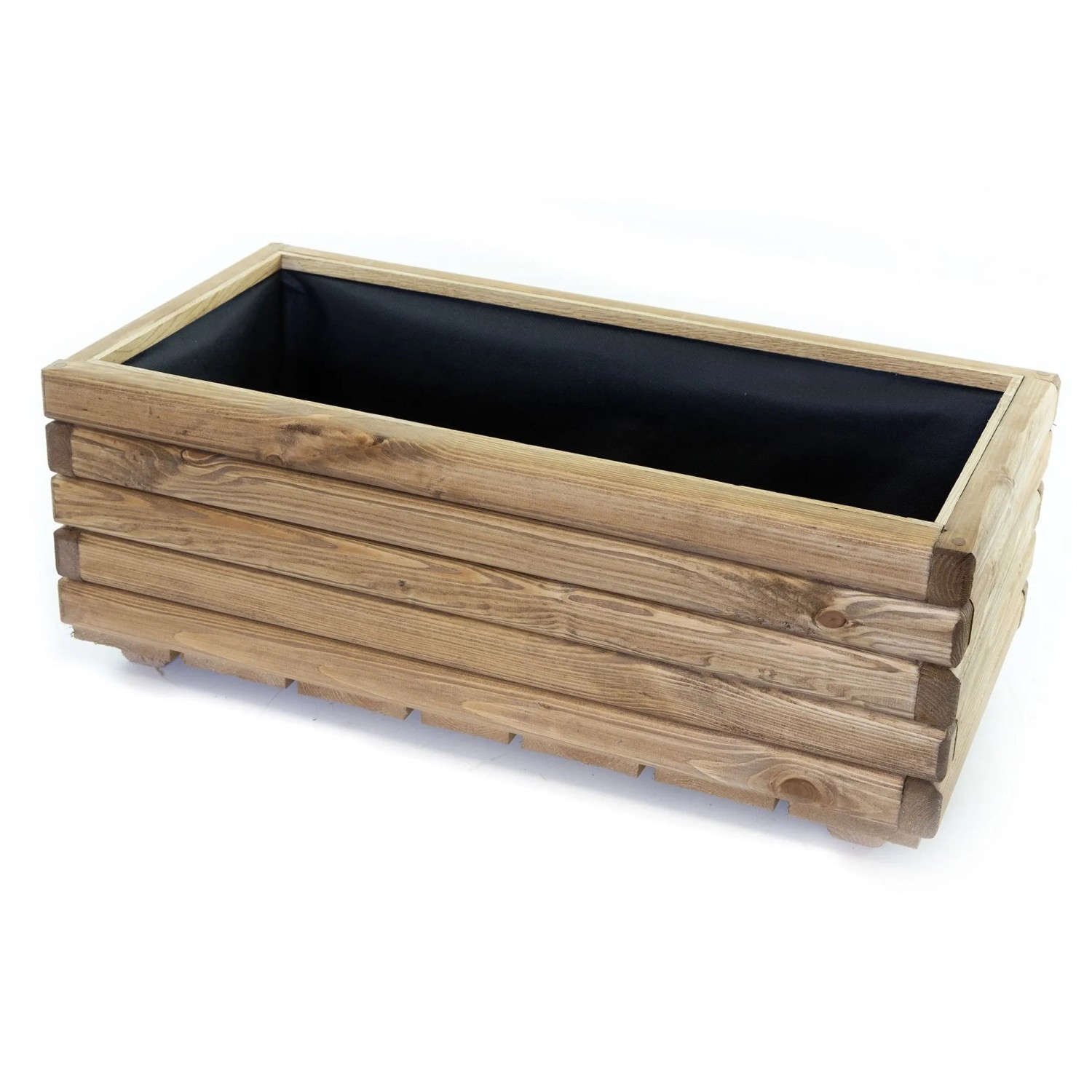 HolzFee Pflanzkasten Akzent Kiefer Dunkel 80 x 40 x 30 cm