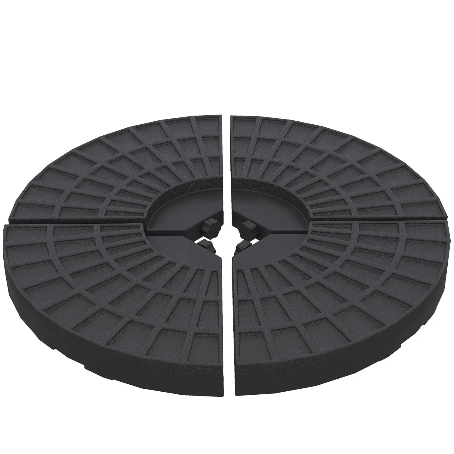 Outsunny Gewichte für Sonnenschirmständer HDPE Schirmgewicht Schwarz 48L x günstig online kaufen