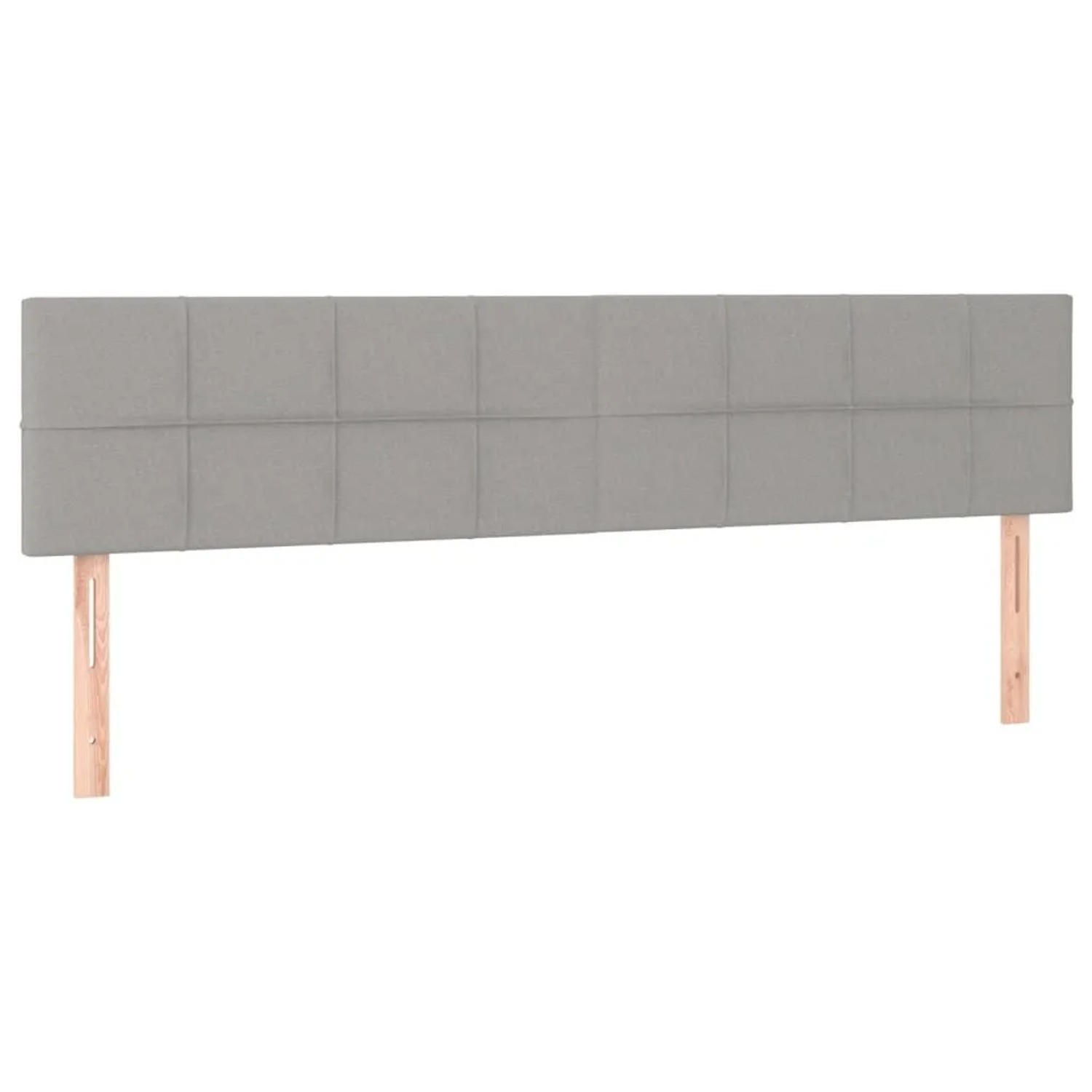 vidaXL Kopfteile 2 Stk Hellgrau 100x5x78/88 cm Stoff 346088