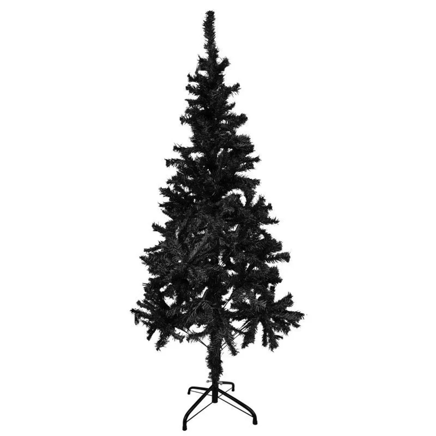 LEX Künstlicher Weihnachtsbaum Inkl. Ständer Tannenbaum Christbaum Schwarz 150cm