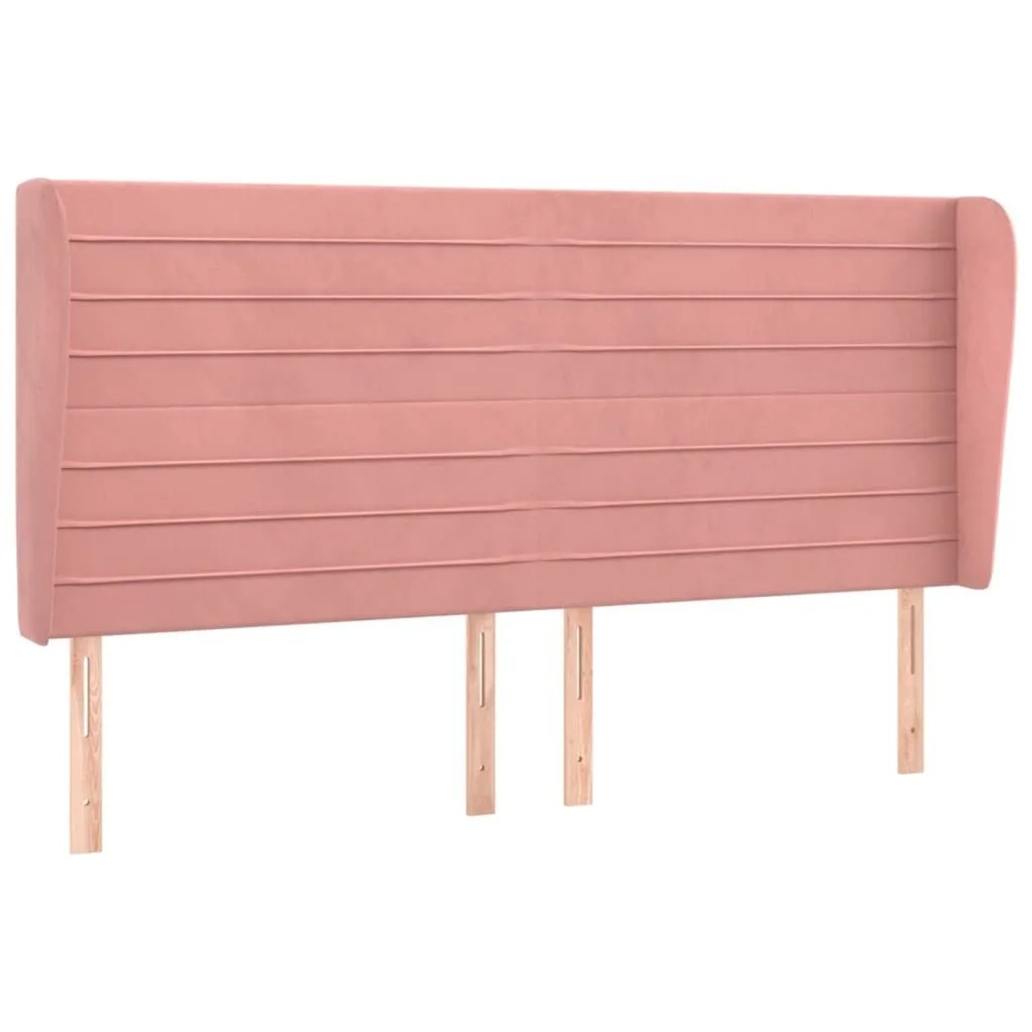 vidaXL Kopfteil mit Ohren Rosa 163x23x118/128 cm Samt 3118155