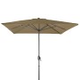 Derby Marktschirm Basic Lift, 200x250 cm, Greige, mit Knickfunktion und Kurbel.