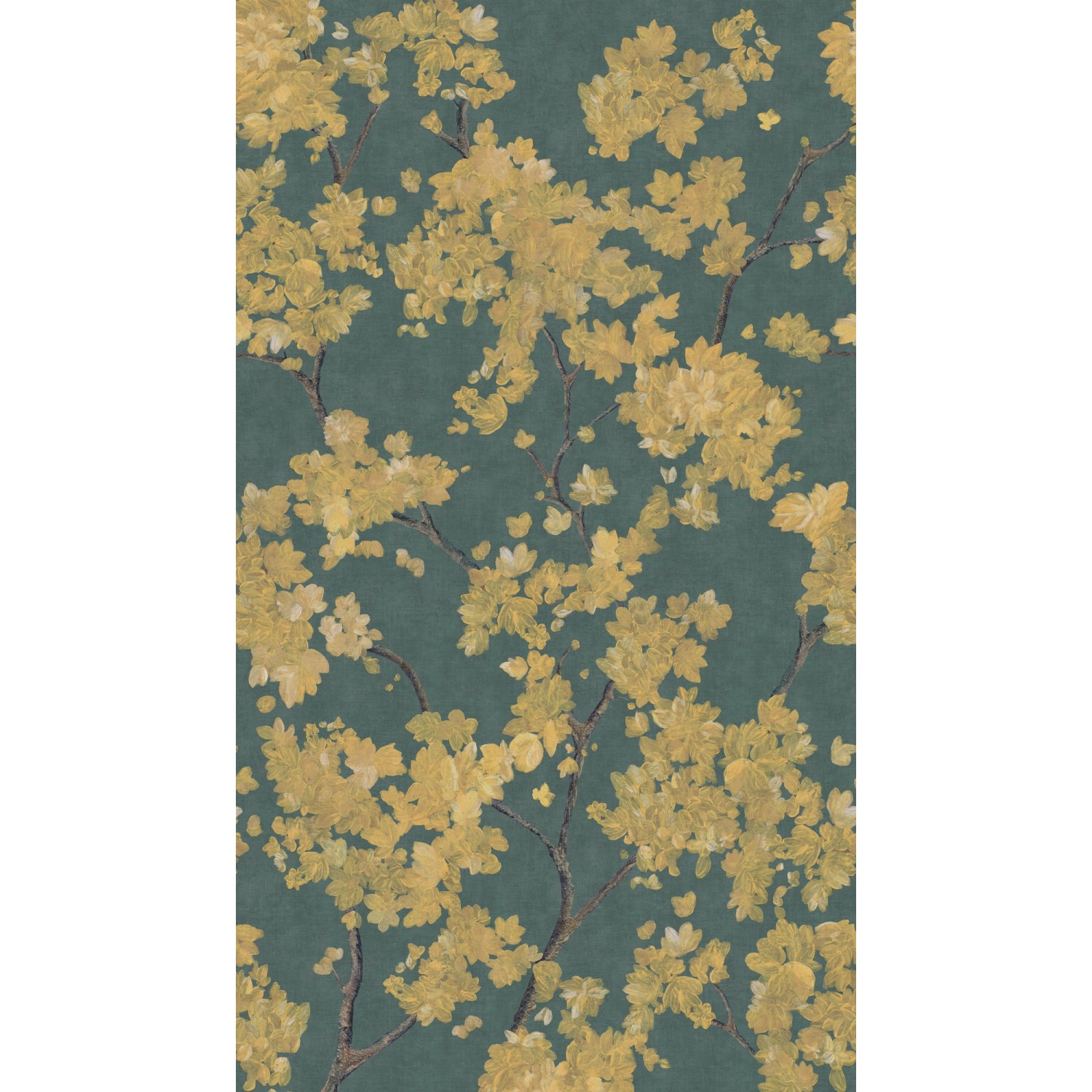 A.S. Creation Fototapete Blüten Floral 1,59 m x 2,8 m Blau-Gelb FSC® günstig online kaufen
