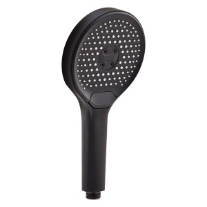 Schöner Wohnen Handbrause Glaia, wassersparend, mattschwarz. Brausekopf mit Düsen und Griff.