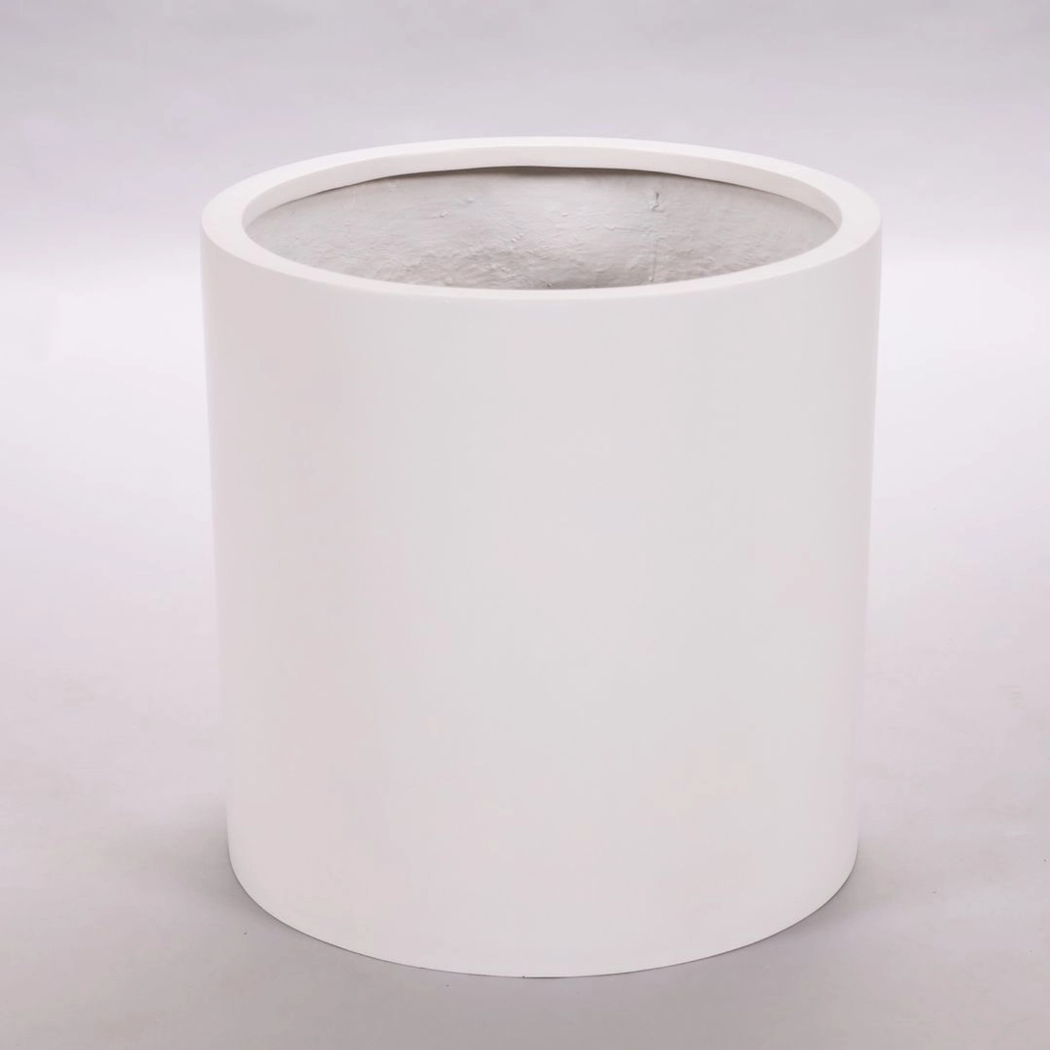 Elegant Einrichten Pflanzkübel Fiberglas Zylindrisch D30xH30cm Perlmutt-Wei günstig online kaufen