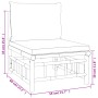 vidaXL Gartenmöbel: Lounge-Set aus Bambus mit dunkelgrauen Kissen, 6-teilig, Modell 13.