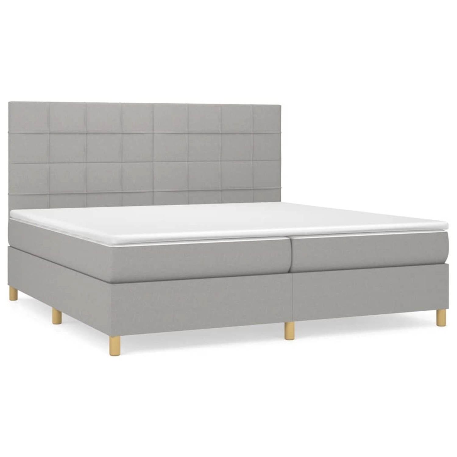 vidaXL Boxspringbett mit Matratze Hellgrau 200x200 cm Stoff1377582 günstig online kaufen