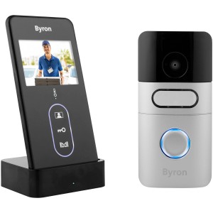Smartwares Funk Video-Türsprechanlage mit 3'' Bildschirm und Außenkamera.
